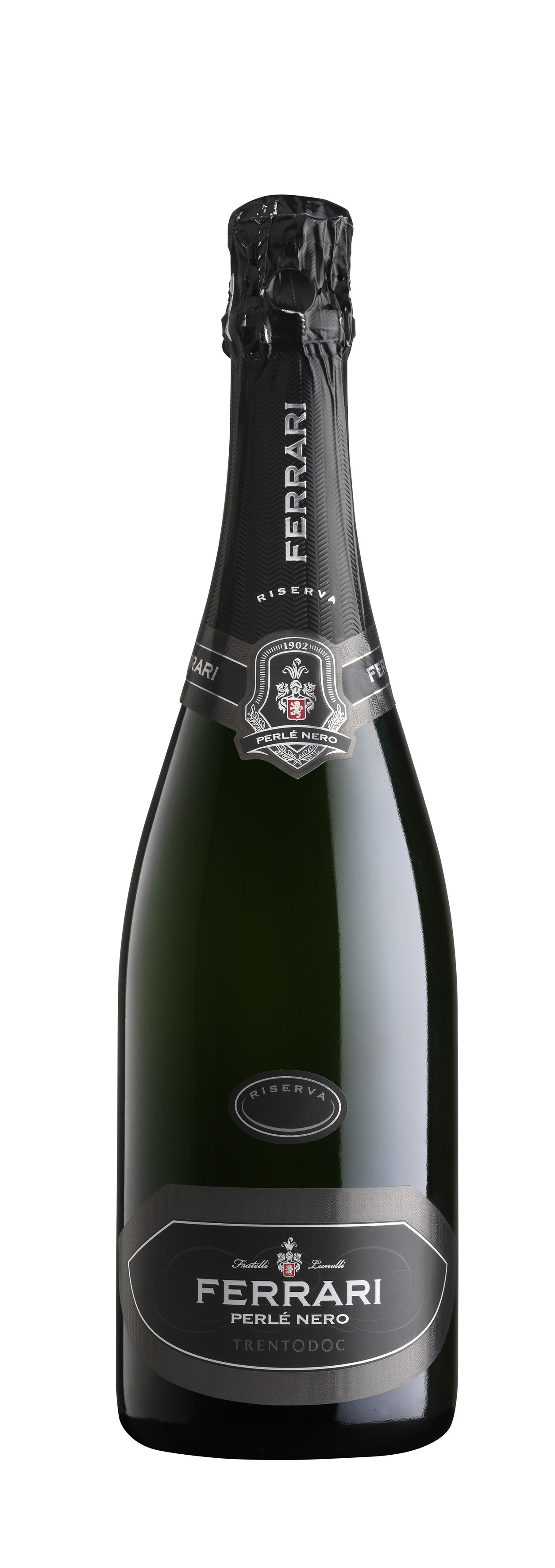 A bottle of Ferrari Trento Perlé Nero Ferrari Trento Perlé Nero